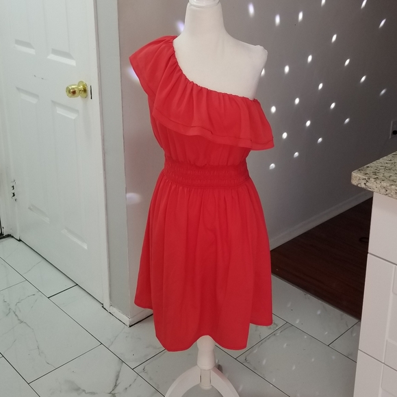 Coral Pink Dress Size Medium one armed NWOT - Picture 1 of 5